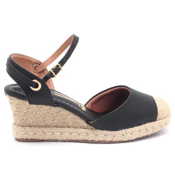 Sandália Espadrille Espadrille Vizzano Preto Sandalia Anabela
