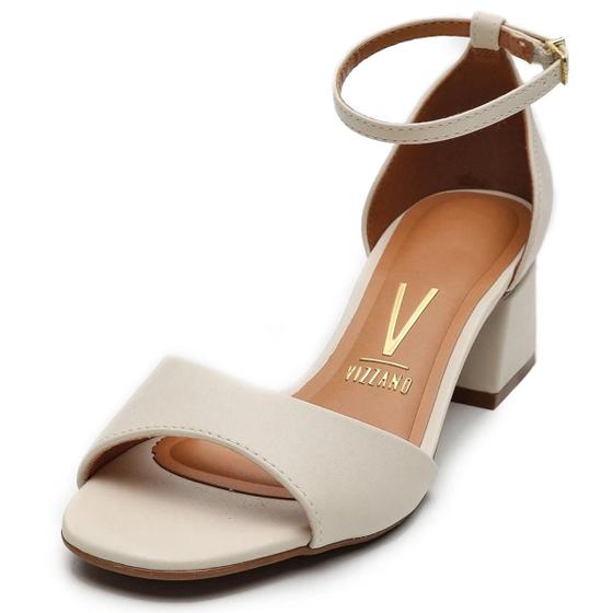 Goiânia Loja Salto Sandália Vizzano Salto Bloco Detalhe Dourado