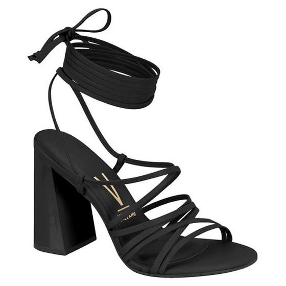 Sandália Feminina Sandalia Preta De Amarrar Na Perna Sandália