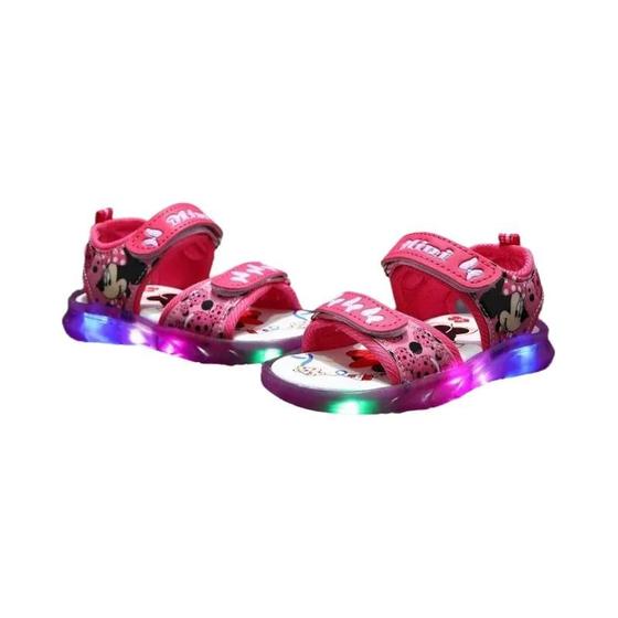 Imagem de Sandálias de Led Disney Minnie e Mickey para Meninas - Sapatos Infantis para Brincar