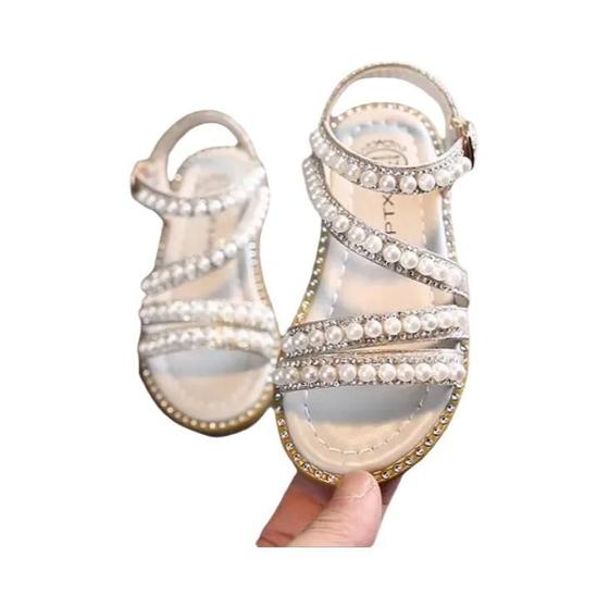 Imagem de Sandálias de Strass para Meninas - Sapatos de Princesa para Verão