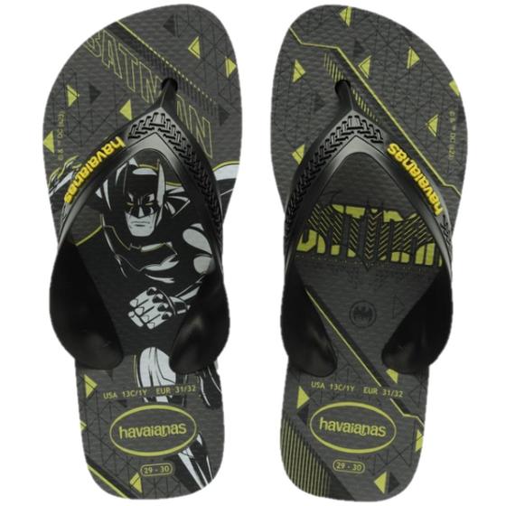 Imagem de Sandalias havaianas k max herois gd i81 fc preto/amarelo