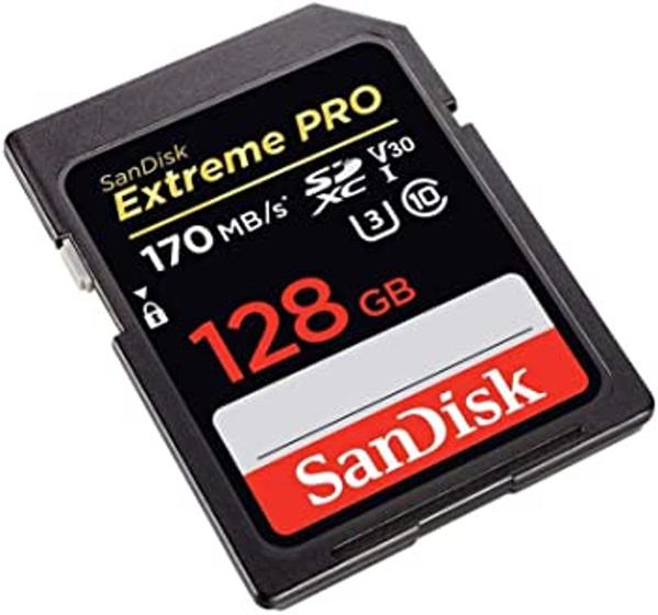 SanDisk Cartão de memória Extreme PRO SDXC UHSI de 128 GB 4K UHD