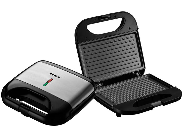 Sanduicheira Amvox AMS 500 Preta 750W - Antiaderente - Sanduicheira  Sanduicheira Grill - Magazine Cbeneficio