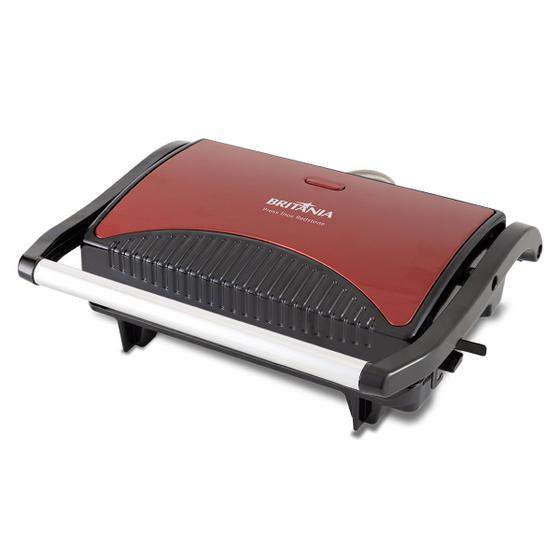 Sanduicheira e Grill Britânia Press Inox Redstone BGR10VI Menor preço em Sanduicheira e Grill Britânia Press Inox Redstone BGR10VI