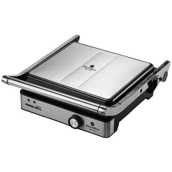 Imagem de Sanduicheira e Grill Electrobras Press Grill EBPG-03 2.000 Watts 220 - 240 V ~ 50/60 HZ - Prata/Preta