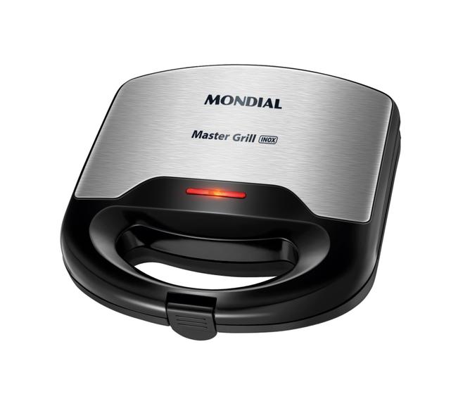 Imagem de Sanduicheira E Grill Mondial Master 2 Em 1 Aço Inox Com Trava