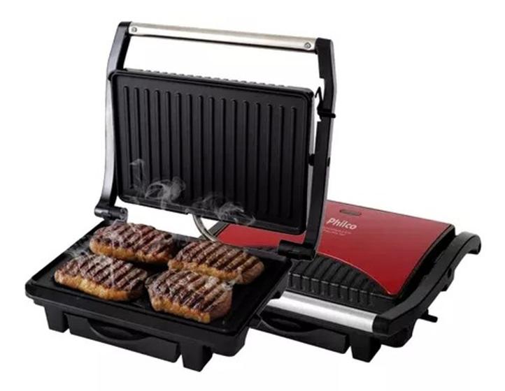 Sanduicheira e Grill Press Inox Red Philco 1200w Vermelha