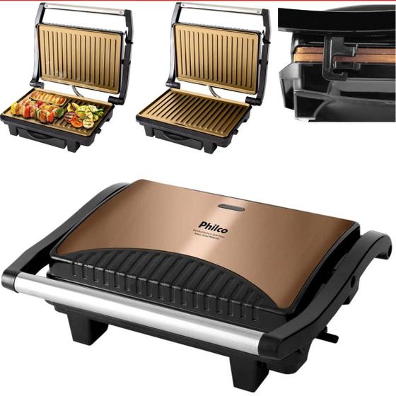 Sanduicheira e Grill Press Misteira Philco PGR23G Press Maxx Gold Com