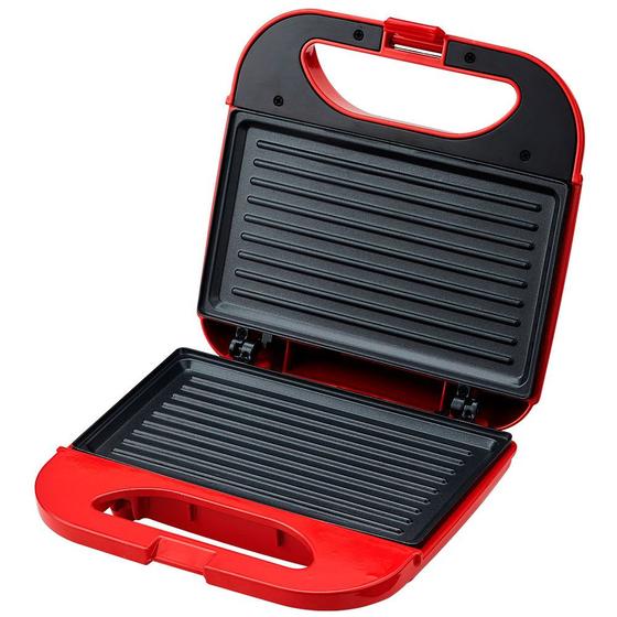 Imagem de Sanduicheira Grill antiaderente 750 watts - AMS 370 RED - Amvox