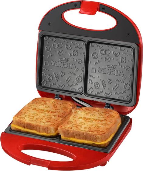 Imagem de Sanduicheira Grill Disney Mallory Mickey Mouse Funny Plates Cor Vermelho