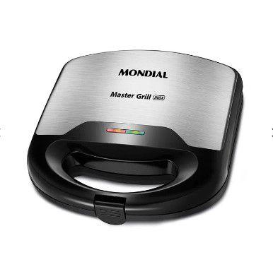 Imagem de Sanduicheira Grill Inox Master Mondial S-20 750W Preta/Inox 127V