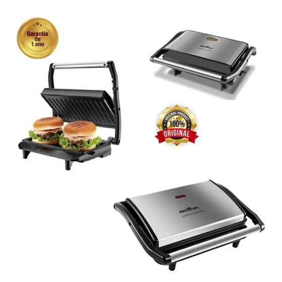 Sanduicheira Grill Press Inox Britânia 110v Original Sanduicheira