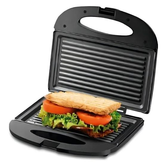 Imagem de Sanduicheira Inox Lanche Quente Elétrica Sandwich 220v