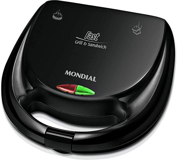 Imagem de Sanduicheira Mondial Fast Grill e Sandwich S-12 127V Preto