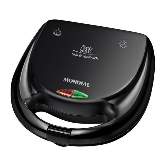 Imagem de Sanduicheira S-12 750W Preta - Mondial