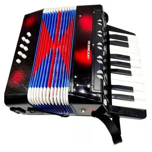 Imagem de Sanfona Acordeon Concert 8 Baixos 17 Teclas Ca8 Bk (Preto)