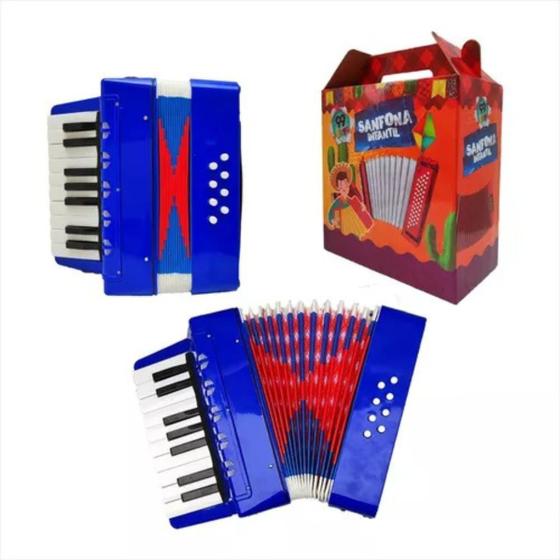 Imagem de Sanfona Acordeon Infantil 17 Teclas 8 Baixos