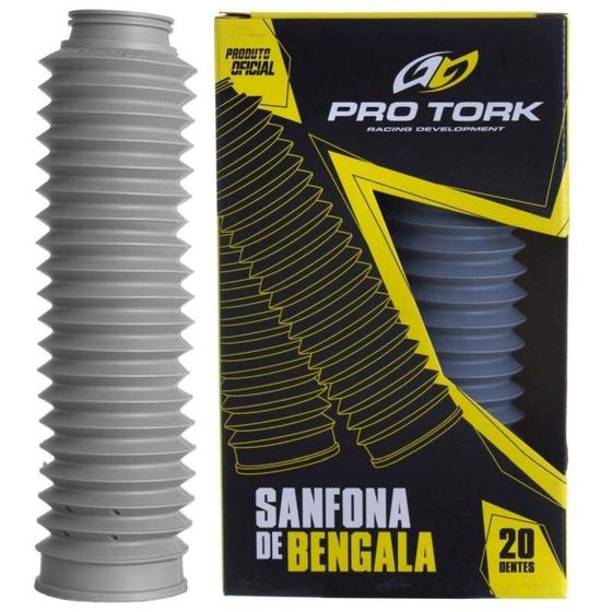 Imagem de Sanfona De Bengala Motocicleta Dt 180 / Xlr 125 / Xtz 125 / Nxr Bros 125/150 Pro Tork 20 Dentes