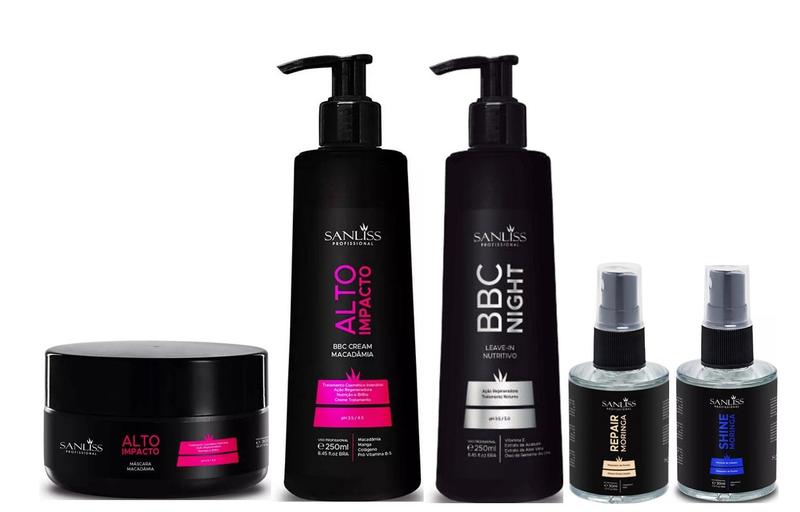 Imagem de Sanliss Alto Impacto Máscara e BBC Cream e BBC Night e Repair Moringa e Shine Moringa