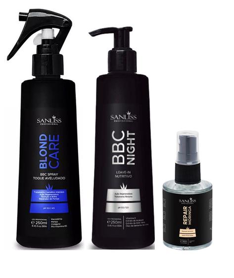 Imagem de Sanliss Blond Care BBC Spray e BBC Night e Repair Moringa