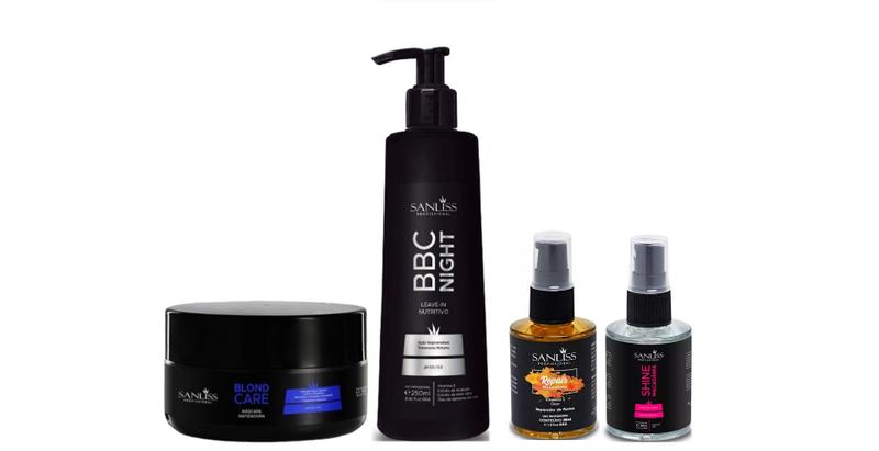 Imagem de Sanliss Blond Care Máscara e BBC Night e Repair Macadâmia e Shine Macadâmia