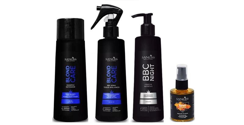 Imagem de Sanliss Blond Care Shampoo e BBC Spray e BBC Night e Repair Macadâmia