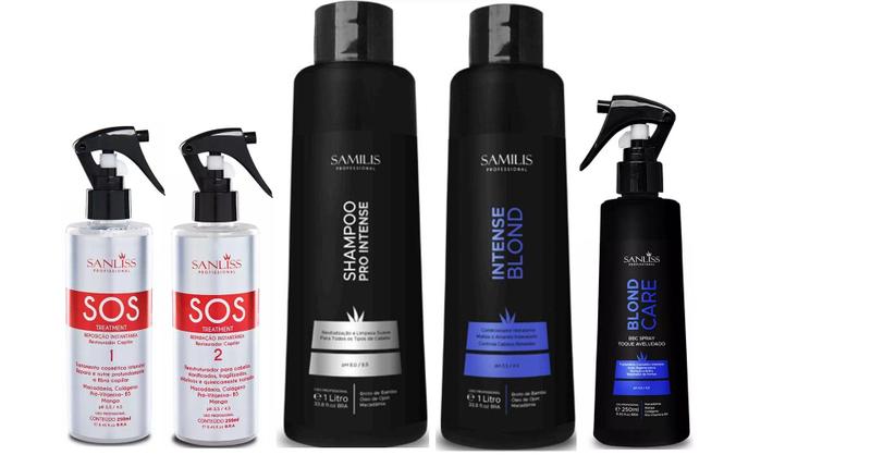 Imagem de Sanliss Intense Shampoo e Intense Blond e BBC Spray e SOS 1 e SOS 2