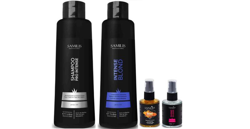 Imagem de Sanliss Intense Shampoo e Intense Blond e Repair Macadâmia e Shine Macadâmia