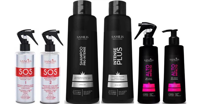 Imagem de Sanliss Intense Shampoo e Intense Plus e BBC Liquid e BBC Cream e SOS 1 e SOS 2