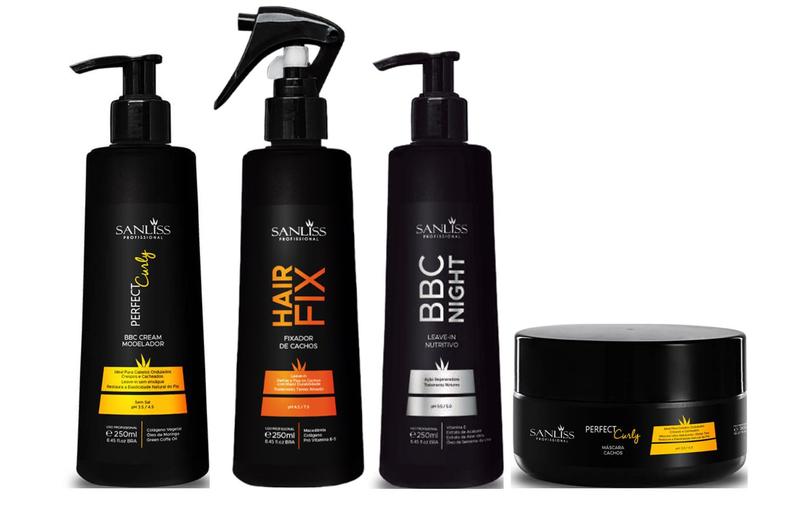 Imagem de Sanliss Perfect Curly Máscara e BBC Cream Modelador e BBC Night e Hair Fix