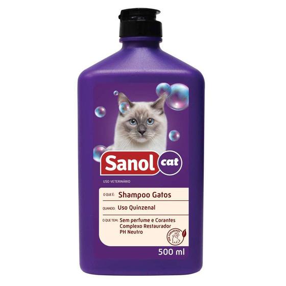 Imagem de SANOL SHAMPOO GATOS - frasco com 500ml - Sanol Dog