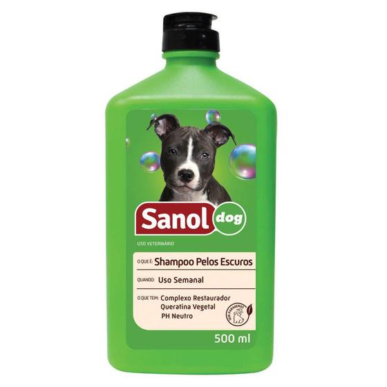 Imagem de SANOL SHAMPOO PELOS ESCUROS - frasco com 500ml - Sanol Dog