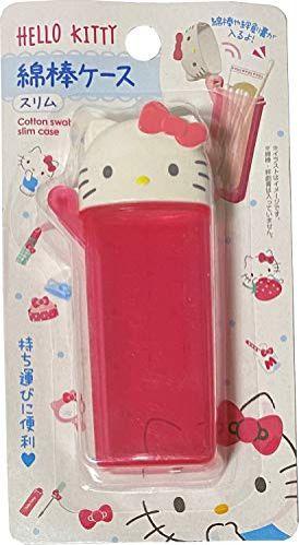 Imagem de Sanrio Hello Kitty Portable Cotton Swab Slim Case 4,7  10,3 cm Maquiagem Travel Cases