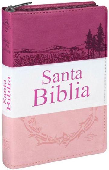 Imagem de Santa Biblia - Media - Rosa Coroa - Com Ziper - Editora Sbb