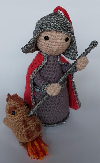 Imagem de Santinho De Crochê - Amigurumi - São Jorge.