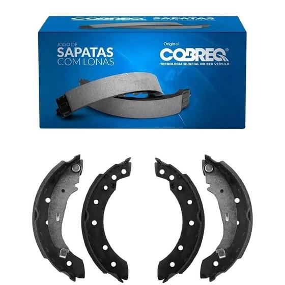 Imagem de Sapata Lona Freio Fiat Palio Punto Uno 2008 a 2019 Traseira Varga Cobreq 2717CPA