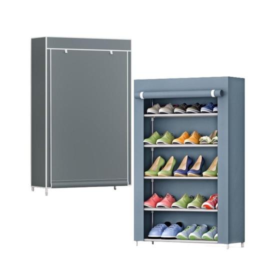 Imagem de Sapateira Armário Organizador 5 Prateleiras Para Sapatos Tênis Chinelos Calçados E Objetos 15 Pares