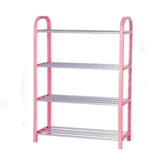 Sapateira de Plástico 8 Pares Desmontável com 4 Prateleiras estante ...