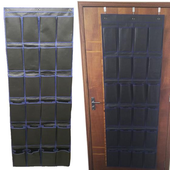 Sapateira De Porta 12 Pares Em Tnt 24 Divisórias Para Sapatos Acessórios Quarto Encaixe 3 Ganchos Cor:PretaKit:2 Menor preço em Sapateira De Porta 12 Pares Em Tnt 24 Divisórias Para Sapatos Acessórios Quarto Encaixe 3 Ganchos Cor:PretaKit:2