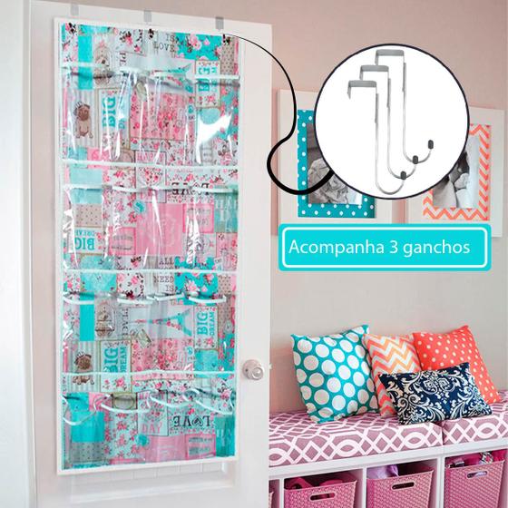 Imagem de Sapateira de Porta Vertical 8 Pares Organizador Multiuso Prática Happy Day