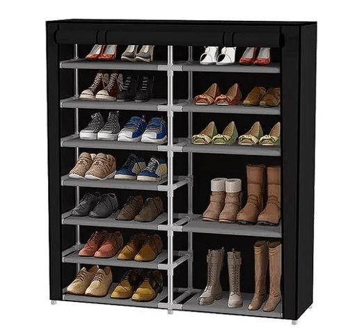 Sapateira Dupla Dobrável Organizador Sapatos com Tela de Proteção 12 Prateleiras - Preta é ruim? Sapateira Dupla Dobrável Organizador Sapatos com Tela de Proteção 12 Prateleiras - Preta é boa?
