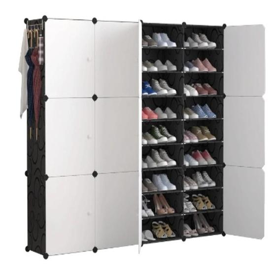 Imagem de Sapateira gigante organizadora de calcados para 72 pares modular com portas