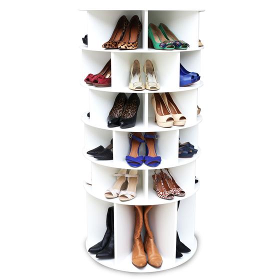 Imagem de Sapateira Giratória Multidecor Com Divisória Para Botas 1.45m Branca