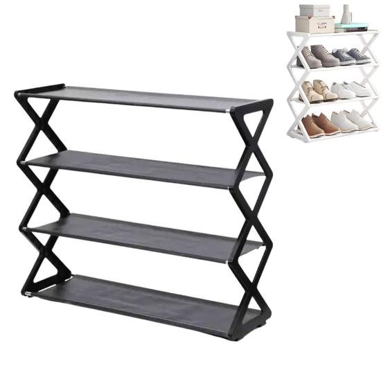 Imagem de Sapateira Multiuso 4 Andares - Organize até 8 Pares com Eficiência