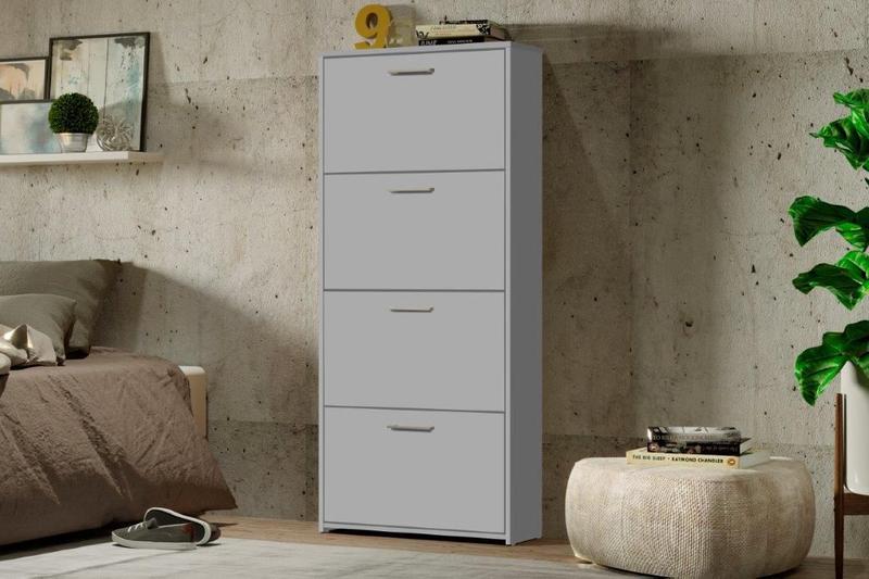 Imagem de Sapateira / Multiuso CA 4 Portas Compacta Cor Cinza
