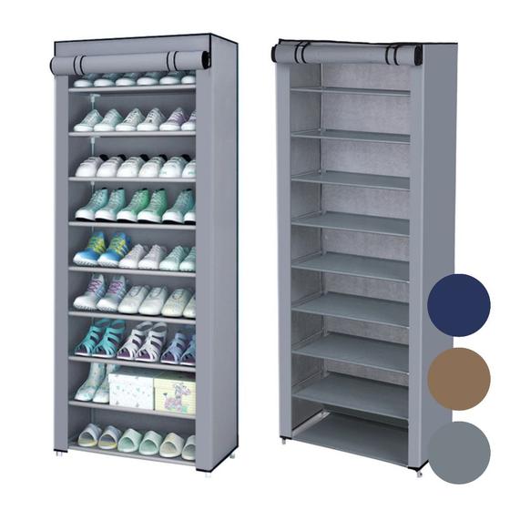 Sapateira Organizadora Grande 9 Prateleiras 27 Pares de Sapato Porta ...