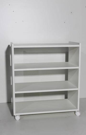 Imagem de Sapateira Rodízio 100% MDF Branco Fosco 12 Pares