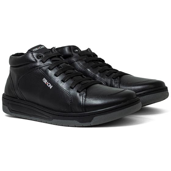 Sapatênis Cano Alto Bota Ferracini 24h Vox Couro Com Zíper Cadarço Ajustável 8053-617 Menor preço em Sapatênis Cano Alto Bota Ferracini 24h Vox Couro Com Zíper Cadarço Ajustável 8053-617