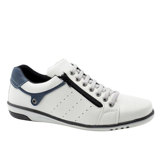 Imagem de Sapatenis Casual Básico Hfast Shoes Com Sola Macia Cadarço e Zíper Lateral